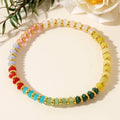 Go2boho Macaron Color Jade Stretch Bangle Minimalist Fashion Jewelry Dainty TOHO Beads Gemstone Bracelets for Women Friends Gift