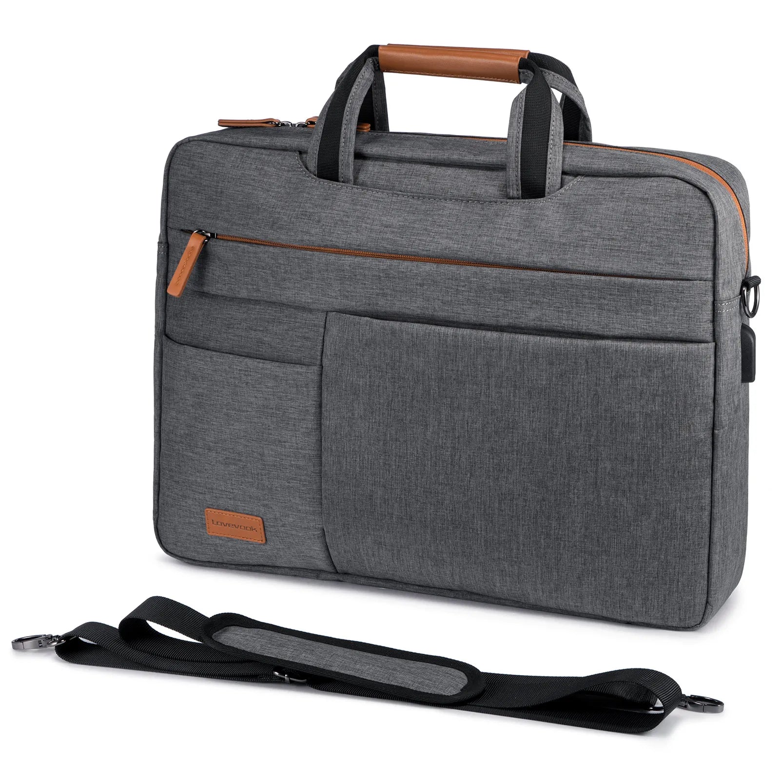 LOVEVOOK 14 15.6 17 Inch Waterproof Briefcase Bag PC Tablet Computer Shoulder Bag for Men Women Work Business Travel Laptop Bags