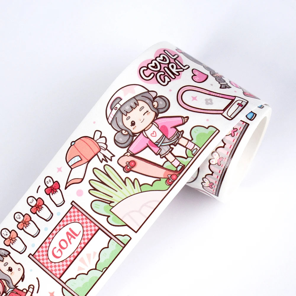 Custom Personalised Roll 10m 5m 3m 2m Length Kawaii Masking Paper Washi Tape Set Manufacturer