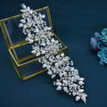 Wholesale 3D Handmade Crystal Patch Applique Custom Rhinestone Bridal Headpiece for Dress WHD-074 Keering