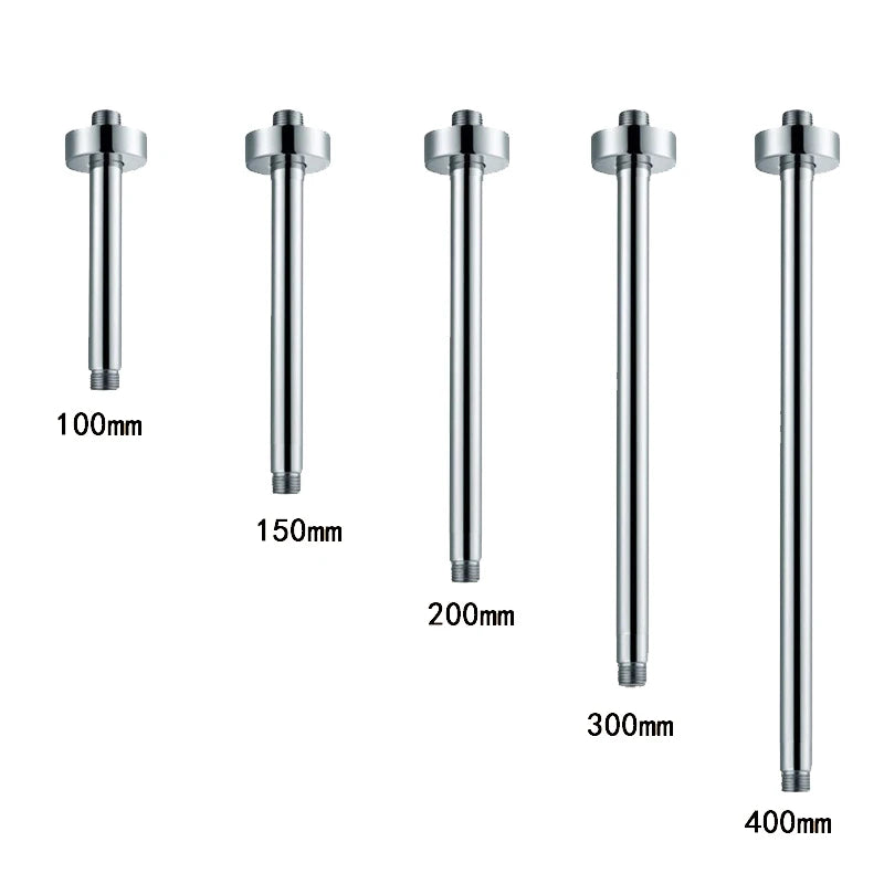 Modern Brass Round Ceiling Mount Rain Shower Arm