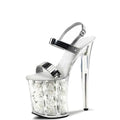 2021NEW Nightclub Fish Mouth Sexy Women Party Dress Shoes 20cm Peep Toe High Heel Sandals Platform Shoes
