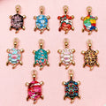Hot-selling 10 Kinds of Cute Oil-printed Sea Turtle DIY Accessories with Ocean Theme Pendant for Girls