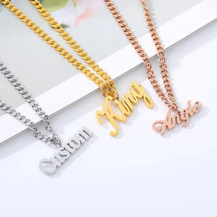 Inspirational Name Necklace Custom Any Name Necklaces Jewelry for Women New Mom Bridesmaid Gift