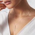EManco European and American Fashion New Stainless Steel Gold Plated Necklace Geometric Rectangular Pendant 316L Titanium Steel