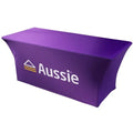Custom Made Table Cloth for Trade Shows Printed Logo 6ft Rectangle Durable Fabric