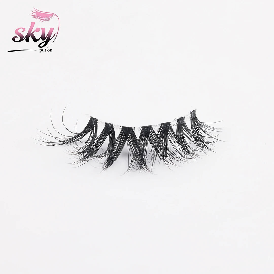 Special Lifting Lashes for Hooded Eyes Thick Outer Corner Fake Eyelashes Handmade 3D Layered Lash Strips for Eye Makeup