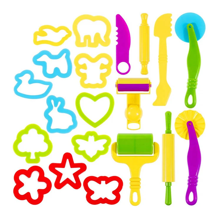 20PCS Plasticine Modeling DIY Pressing Toys Set Kids Play Dough Clay Tools