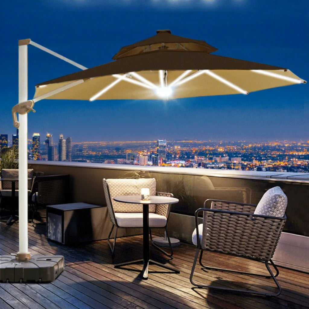 Commercial Large Garden Umbrella 3m 4m Roma square Patio Umbrellas Outdoor for Restaurant Cantilever Offset Parasol Umbrella