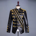 M-3XL European Sequin Stylist Men's Nightclub DJ Performance Dress Jacket Performance Dress Coat