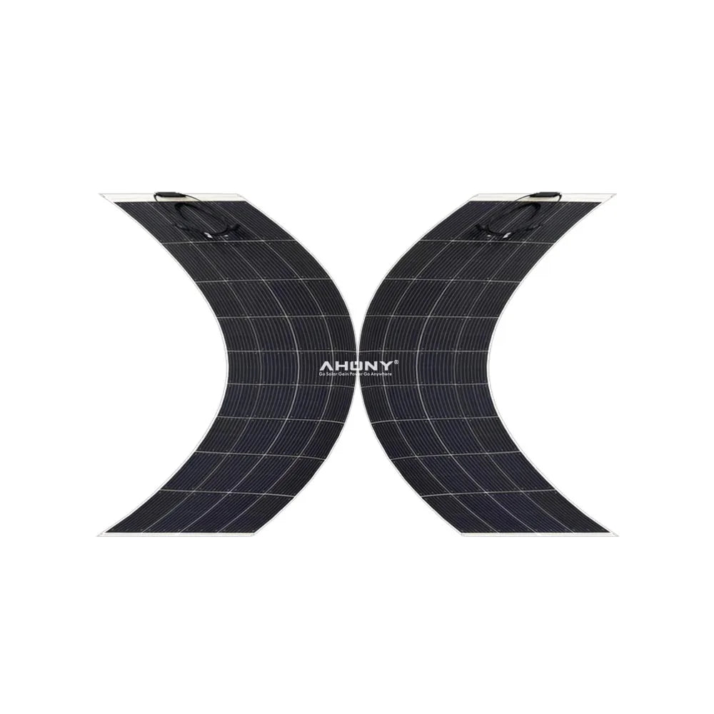 Bendable Semi-Flexible 200W Solar Panel with Sunpower Cell High Efficiency Lightweight Solar Module for RV Home Boat Balcony