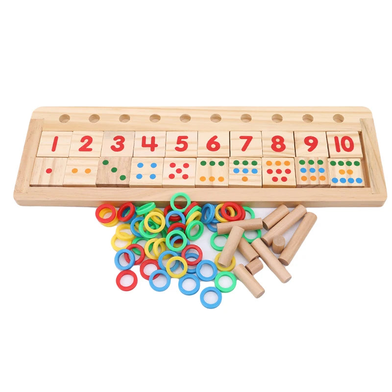 Learning Wooden Kids Toys Wooden Teaching Aids Colorful Mathematics Teaching Toy Early Learning Math Toys Educational Set