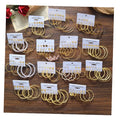 New Rotundity Pentagram Geometric Earrings for Women Gold Color Metal Pearl Hoop Earrings Set Fashion Jewelry Gift
