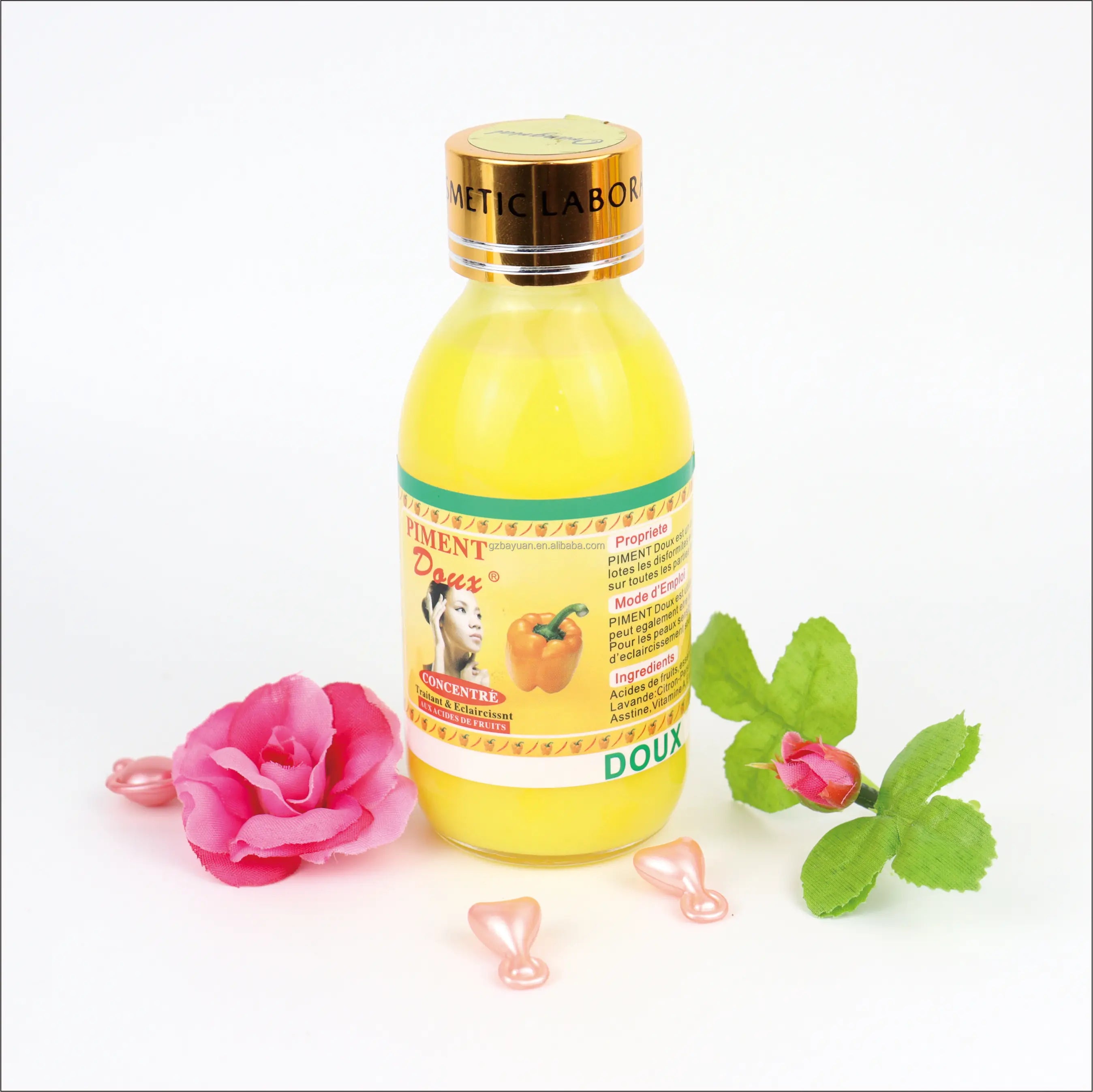 New OEM PIMENT DOUX Natural Facial Serum 120ml Concentrated Skincare Whitening Black Skin Vitamin Fruit Acid Lightening Liquid