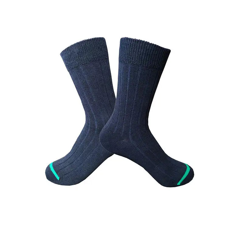 Soft Double Cylinder Rib Seamless Knitted Sport School Socks for Boys Girls Black Crew Uniform for Students in Spring Season