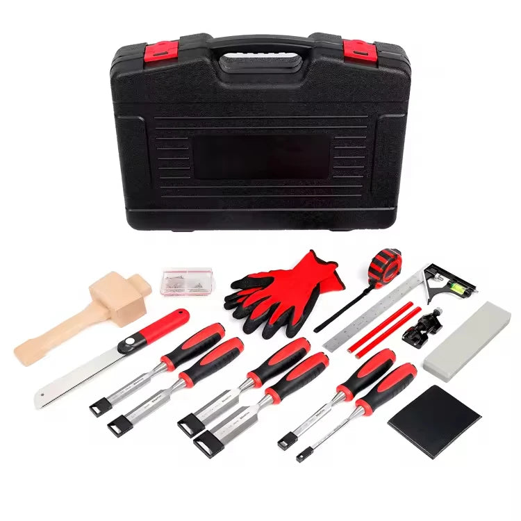 Complete 87-Piece Wood Carving Tools Set Includes Screwdriver Customizable Packaged in Hard Case