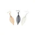 High End Product Common Fashion Gold Colorful Biological Lobe Gold Real Leaf Dangle Earrings for Girls Women