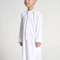 Islam Wholesale Oman White Kids Dubai Boys Emirati Thobe  Middle East Arab Teenager Long Prayer Muslim Thobe for Children