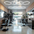 Hot Sale Modern Diy Assembly Carshop Barbershops Hexagon Lighting Gonengo Ce Rohs Garage Light