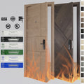 China Factory Custom Fd20 Fd30 Fd45 Fd60 Fd90 Fire Door Fire Rated Hotel Doors With Label Fire Rated Wooden Door for Hotel Room