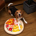 Dog Pizza Squeaky Slow Feeding Mat Snuffle Mat Nose Work Blanket Pet Activity for Small Medium Dogs