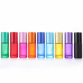 Hot Sale Luxury Electroplated UV Aluminum Cosmetic Glass Essential Oil Bottles Serum Tincture Dropper Bottle Roller Bottle