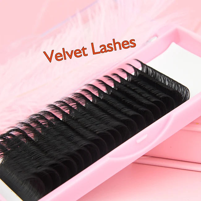Private Label Easy Fan Eyelash Extensions Vendors Matte Volume Easy Fanning Russian Lashes Extension