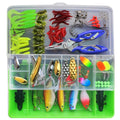 101pcs Fishing Lures Set Tackle 21*10.7*4.2cm Fishing Lures Set Box Two Color Fishing Lures Set Crankbait