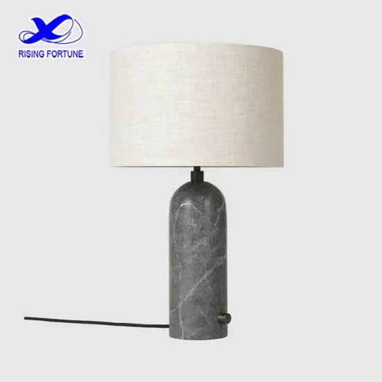 Luxury Home Decorative Grey Marble Base Table Lamp Customized Marble Table Lamp for Living Room and Bedroom