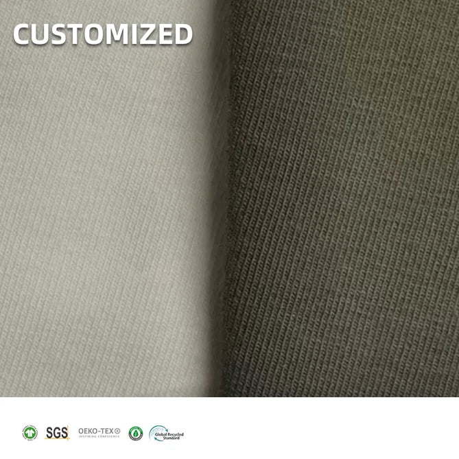 Warehouse Stock Cotton Fabric 200 GSM Cotton Spandex Jersey Fabric for Clothes