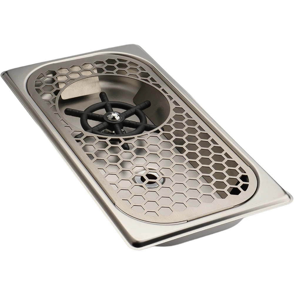Stainless Steel High Pressure Bottle Washer Tray Under Counter Kitchen Sinks Glass Rinser