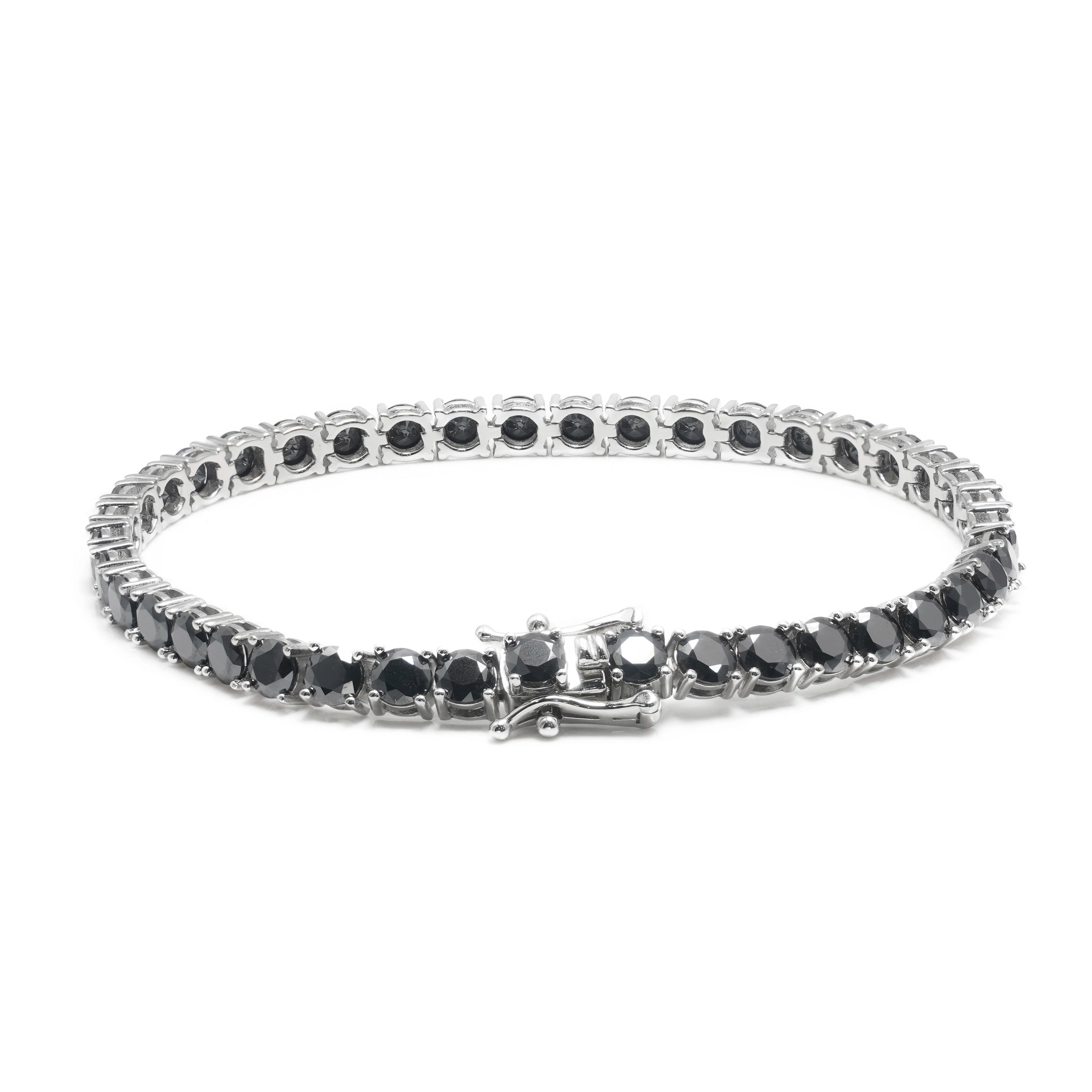 Moissanite 925 Sterling Silver 3mm 4mm 5mm Trendy Hip Hop Jewelry Iced Out Black Color Tennis Bracelets