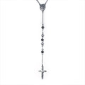 Fashion Fine Personalized Hip Hop Jewelry Stainless Steel Punk Rock Black Beaded Chain Necklaces for Men