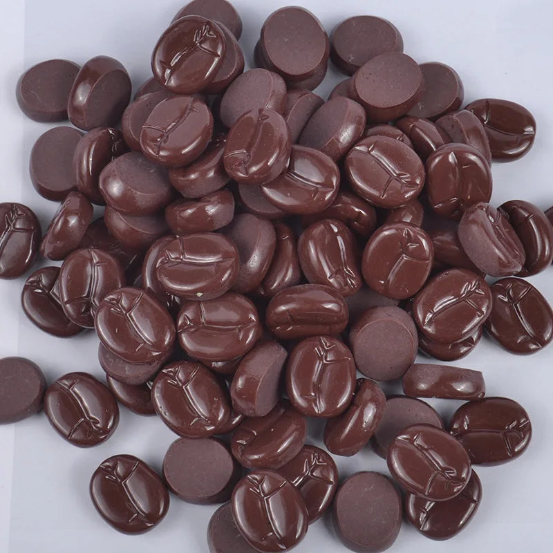 3D Miniature Coffee Beans Kawaii Resin Slime Charms Cabochons Ornament Scrapbook DIY Crafts