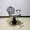 Kisen Black Luxury Barbershop Salon Equipment Beauty Hair Salon Chair Heavy Pump Men's Salon Vintage Barber Chair