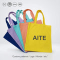 High Quality Cotton Canvas Tote Bag Custom Logo Eco-Friendly and Recyclable Classic Colorful Letter Pattern for Shopping