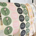 High Quality Custom Logo Sticker  Round Private Label Sticker Business Thank You  Stickers