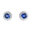 Factory Manufacture Various Color Change Gemstone 925 Sterling Silver Halo Zircon Women Earrings Fine Jewelry for Women