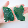 HZ 100% Natrual Moss Agate Mini Jade Roller Guasha Board for Back and Body Massager MegaBDM