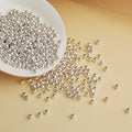 100pcs/bag 925 Sterling Silver Round Beads Spacer Beads Accessories Silver Bead for Bracelet Necklace Jewelry Making Findings