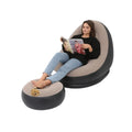 Hot Sale Foldable Outdoor Indoor Home Portable Inflatable Furniture Pvc Flocking Inflatable Air Sofa With Stool Foot