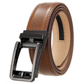 LQbelt Men's Automatic Buckle Ratchet Belts for Men Genuine Leather Belt Waistband OEM Factory Custom LOGO