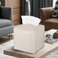 PU Leather Tissue Box Square Facial Tissue Case Leather Tissue Box Cover