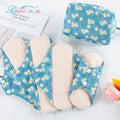Reusable Antibacterial Pure Cotton Breathable Winged Sanitary Towels Leak Guard Super Absorbency-Day Use Washable Cloth