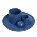 Morandi Kiln-Transformed Blue Candlestick Holder with Sage Sacred Wood Tray Nordic Style Home Decor Christmas Ornament