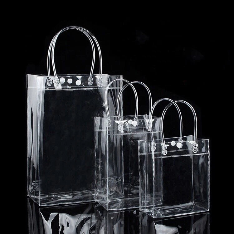 Good Quality Reusable Strong Custom logo Transparent Pvc Shopping Bag