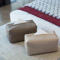 Weave Home Office Leather Tissue Box Chic Portable Car Paper Holder Decorative Restaurant Hotel Napkin Pouch