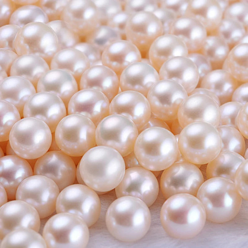 High Quality Fengzhuan 5-7mm AAA White Freshwater Pearl Beads Natural Cultured Loose Pearls Jewelry Making Button Round