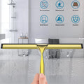Gold Squeegee Shower Squeegee for Glass Door Window Bathroom Car Windshield Shower Cleaning Tool Square Sticky Hook