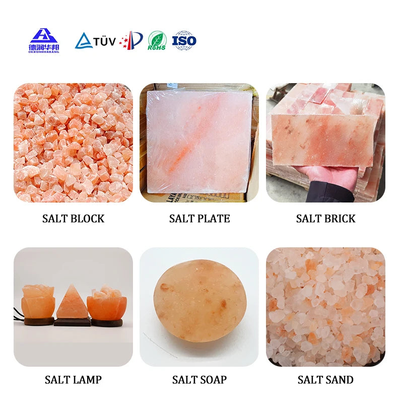 Himalayan Bath Salt Crystals Pakistan Carved Technique Large Lamps Animals Lick Wall Slabs for Sauna Room Tiles Brick Wall Tiles